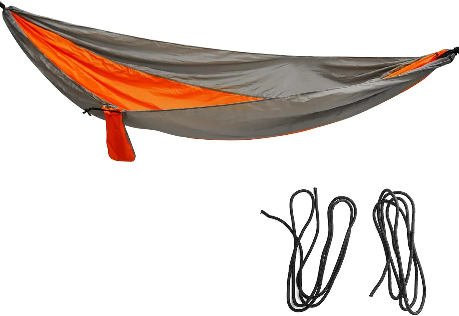 Camping Hammock Lightweight, Portable Hammock with Tie Rope Widened Hanging Swing for Indoor Outdoor Camping Silver Gray Orange
