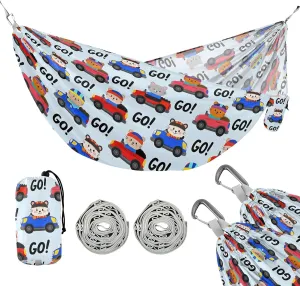 Camping Hammock Outdoor Hammocks for Outside Cat Car Go Beach Trees Portable Lightweight with Pockets Tree Straps Indoor