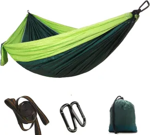 Camping Hammock - Portable Hammock, Camping Accessories Camping Gear Single Hammock Hanging Bed with Tree Strap for Outdoor(Green)