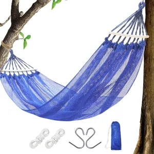 Camping Hammock, Portable Hammock, Ice Silk Hammock Swing, Ice Silk Swing Bed, Sturdy Portable Soft Cooling Hammock Bed, Breathable Mesh Hammock for Garden, Patio and Backyard