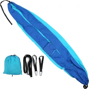 Camping Hammock, Portable Lightweight Nylon Parachute Hammock with Tree Strap Hooks, Swing Bed Outdoor Essentials for Beach Backpacking Hiking Backyard Travel