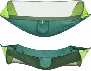 Camping Hammock with Mosquito Net 2 in 1 Hanging Hammock Lightweight Portable Swing Sleeping Hammock for Travel (Color : D) (Black)