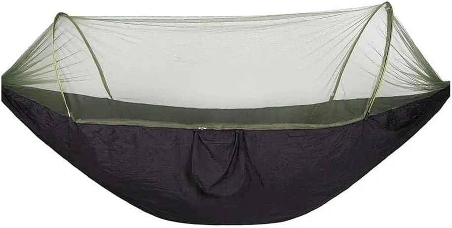 Camping Hammock with Mosquito Net - Lightweight 2-in-1 Reversible Parachute Hammock for Outdoor Travel, Backpacking, and Camping