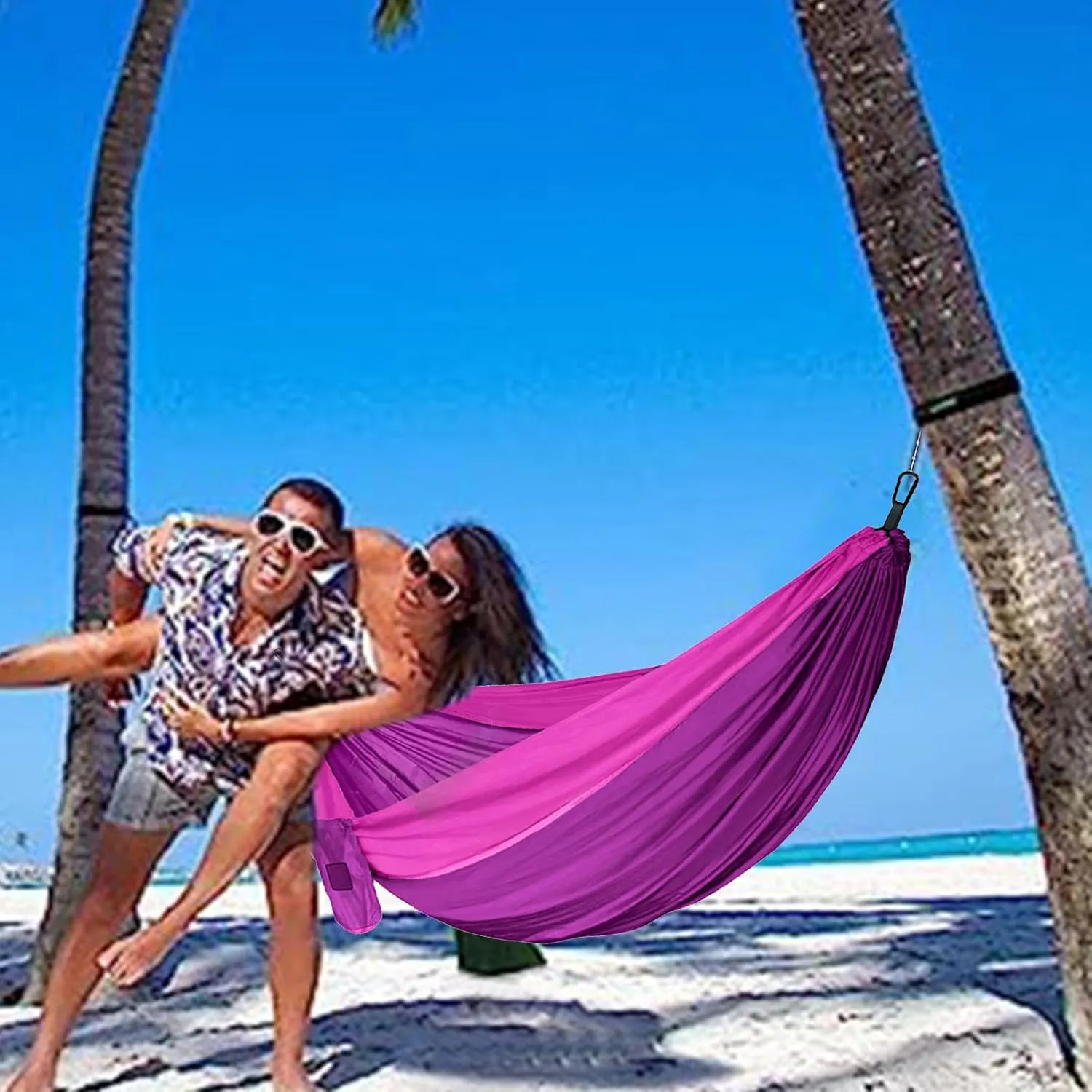 Camping Hammock,Heavy Duty Outdoor Camping Hammock - Breathable Portable Travel Swing Bed for Kid Lounging Garden Backyard Lawn Patio Beach Picnic