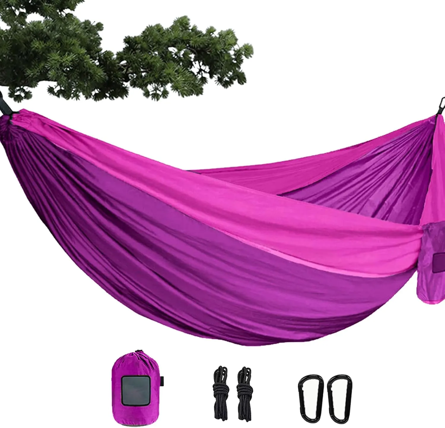 Camping Hammock,Heavy Duty Outdoor Camping Hammock - Breathable Portable Travel Swing Bed for Kid Lounging Garden Backyard Lawn Patio Beach Picnic
