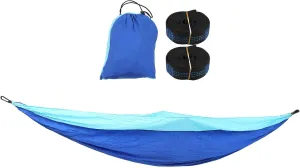 Camping Hammock,Lightweight Nylon Parachute Hammocks,Double Hammock,300 x 200cm Two Person Travel Hammock for Backpacking,Travel,Patio,Hiking(Blue)(Azul)