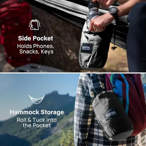 Camping Hammock,Lightweight Portable Double & Single Hammock w/ Straps