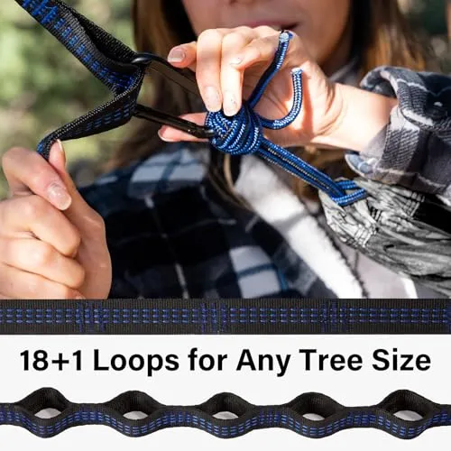 Camping Hammock,Lightweight Portable Double & Single Hammock w/ Straps