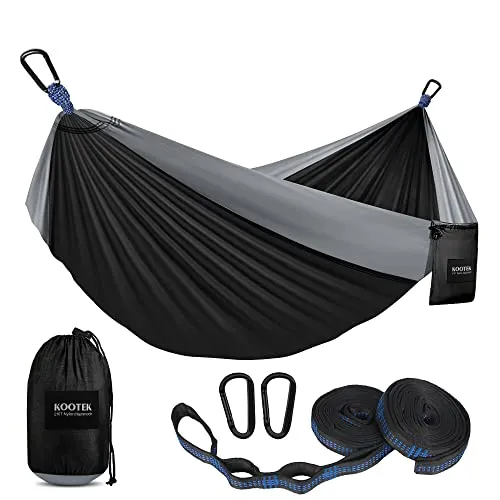 Camping Hammock,Lightweight Portable Double & Single Hammock w/ Straps