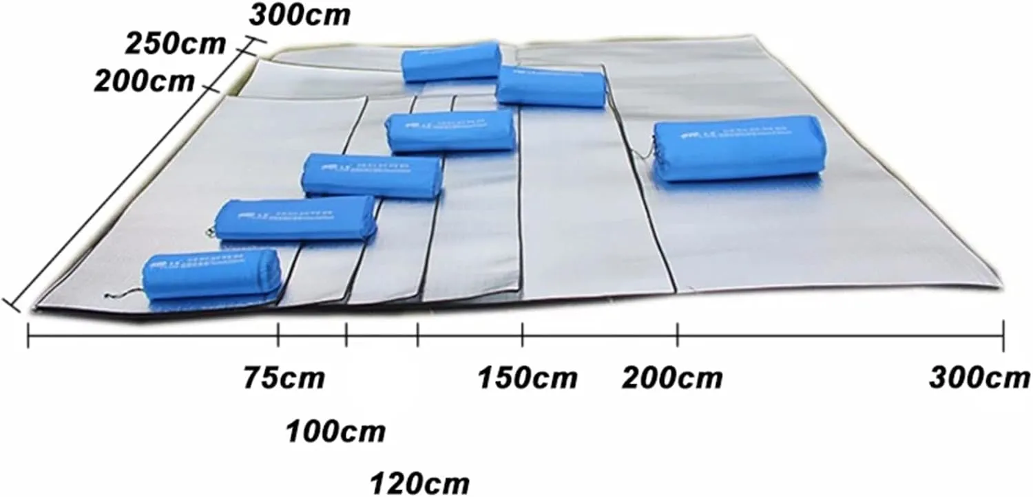 Camping Mat Camping Mat Foam Foil Blanket Aluminum Insulation Foam Foil Mat Sleeping Pad Thermal Outdoor Tent Footprint Reflecting Heat