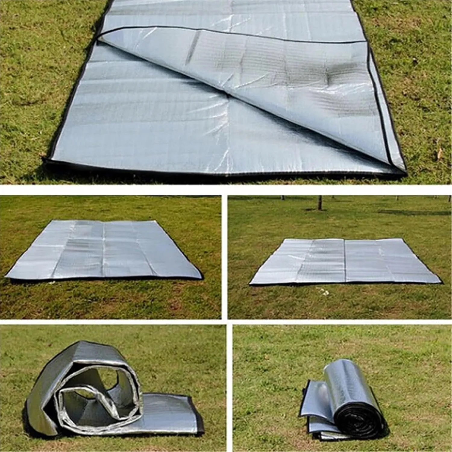 Camping Mat Camping Mat Foam Foil Blanket Aluminum Insulation Foam Foil Mat Sleeping Pad Thermal Outdoor Tent Footprint Reflecting Heat