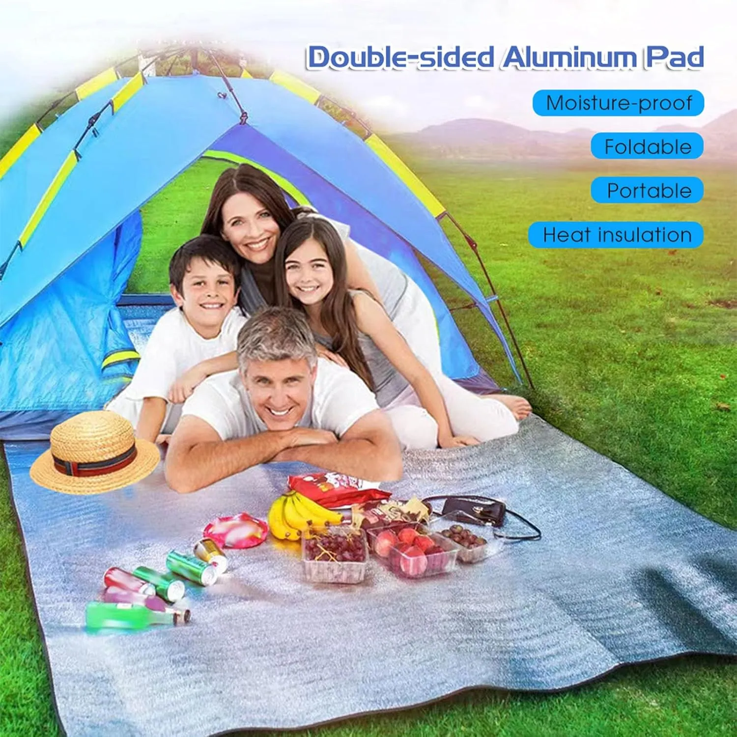 Camping Mat,Insulating Foil Mat Sleeping Tent Pad for Reflecting Heat