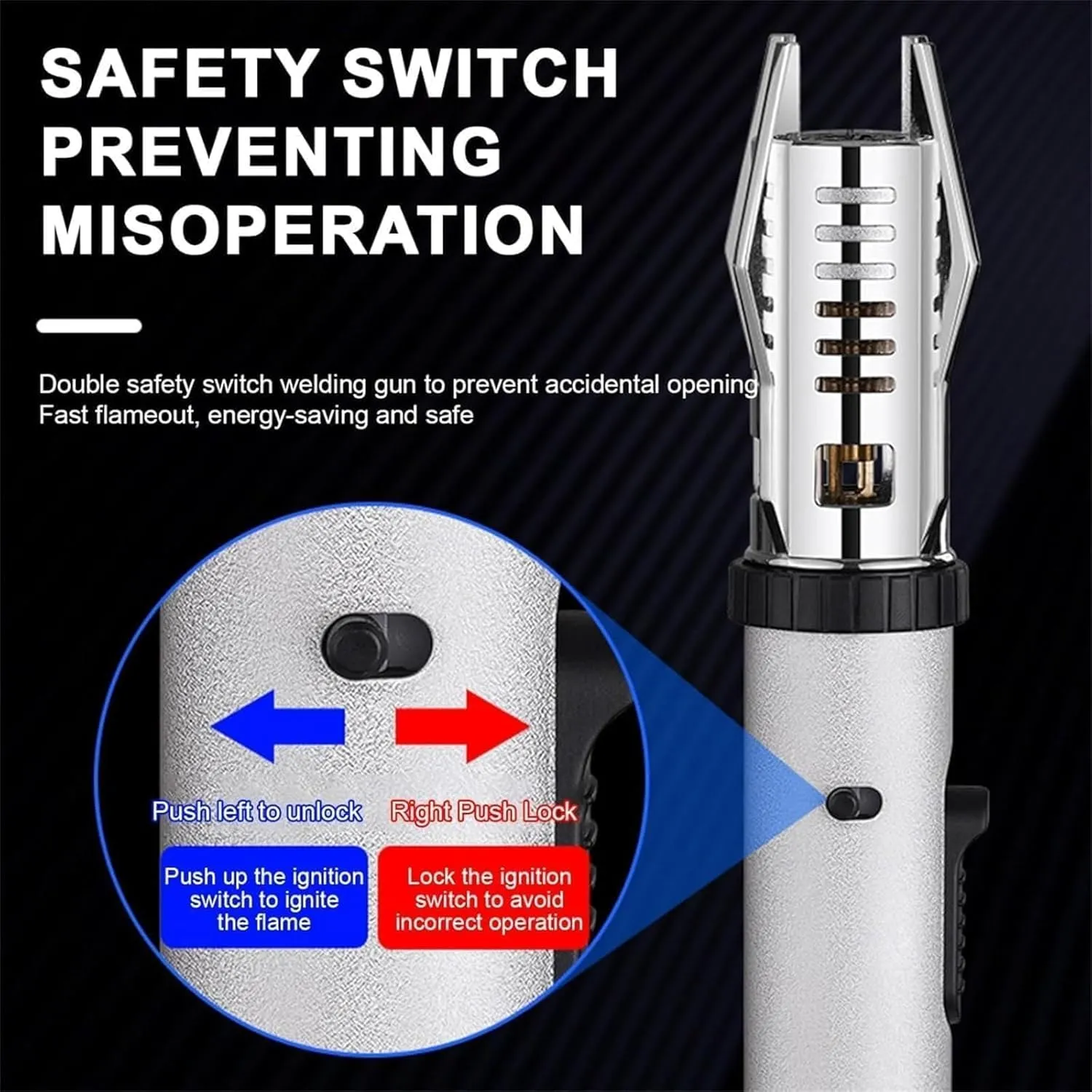 Camping Outdoor Windproof Straight Flame Lighter, 2025 New 360° Inverted Ignition, Adjustable, Suitable for All Environments, Gift for Men, with Gift Box (Black)