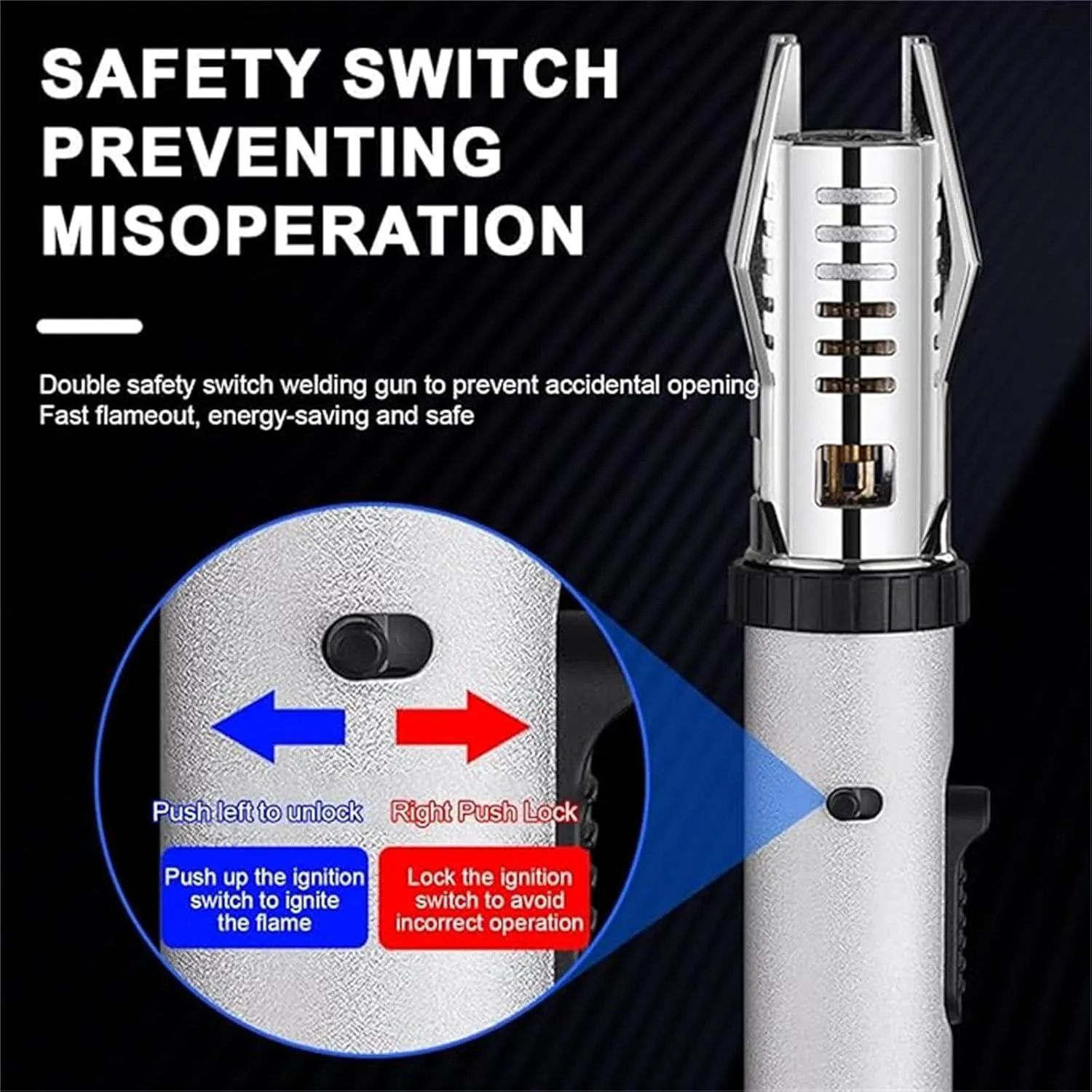 Camping Outdoor Windproof Straight Flame Lighter, Straight Flame Lighter, Windproof Straight Flame Lighter, Household Kitchen Torch Lighter