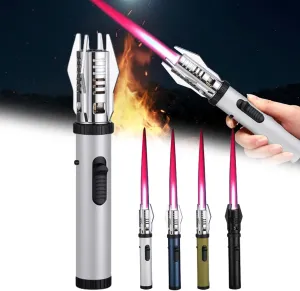Camping Outdoor Windproof Straight Flame Lighter, Straight Flame Lighter, Windproof Straight Flame Lighter, Household Kitchen Torch Lighter