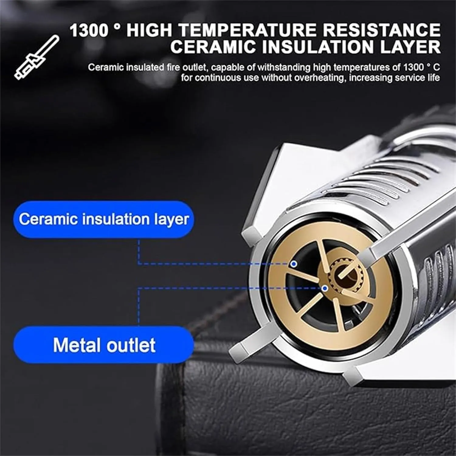 Camping Outdoor Windproof Straight Flame Lighter, Straight Flame Lighter, Windproof Straight Flame Lighter, Household Kitchen Torch Lighter