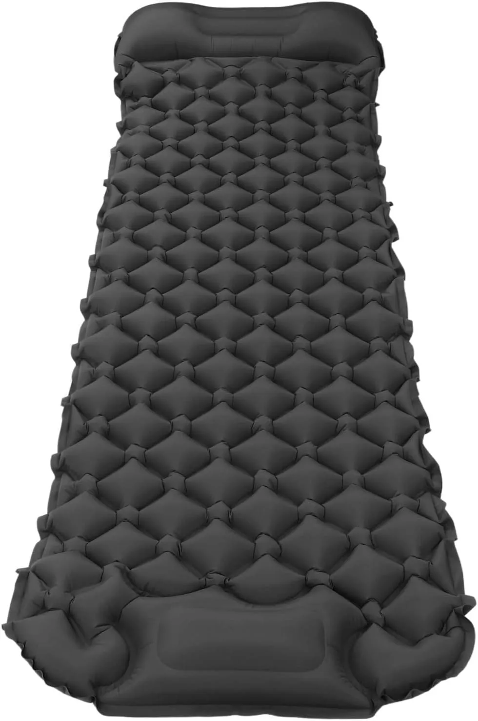 Camping Sleeping Pad Inflatable Mat Built in Pump Outdoor Water Proof Sealing Foot Press Inflating Space Saving Backpacking (Dark Gray)