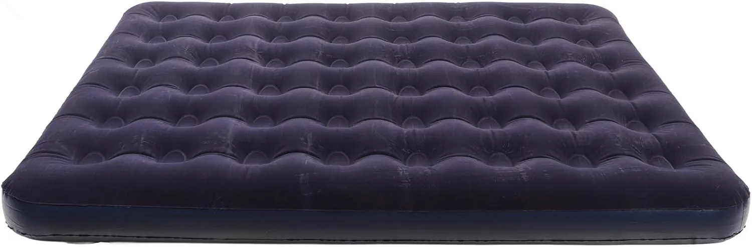 Camping Sleeping Pads Flocked Two Person Widen Mattress Inflatable Sleeping Pad Camping Mattress Pad for Car Dorm Travel PVC 203x152x22cm
