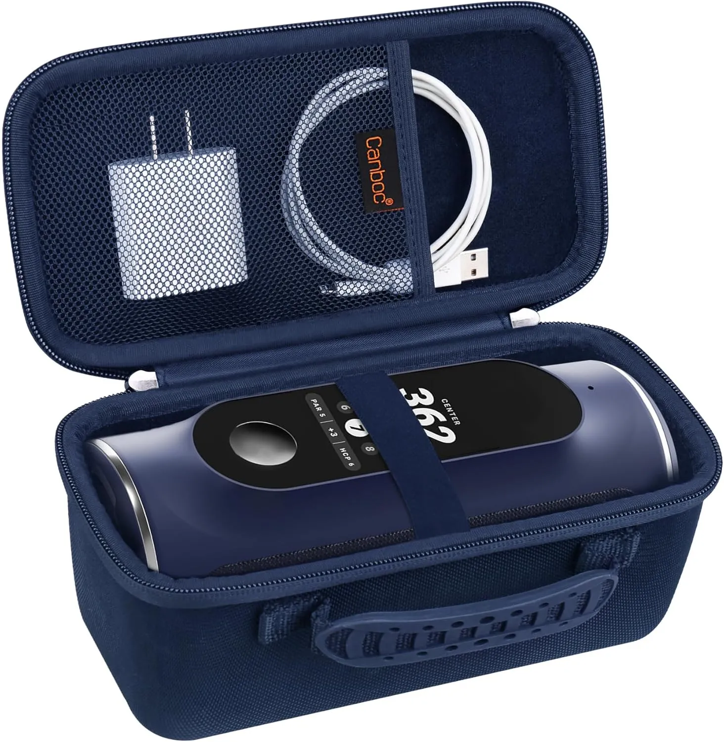 Canboc Carrying Case Blue Tees Golf Player  GPS Speaker with Touch Screen Display, GPS Speaker Player Bag, Mesh Pocket fits Charging Cable, Blue (Case only)