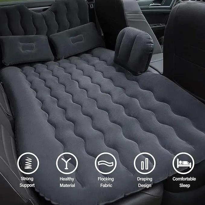 Car Air Mattress Back Seat for Audi Q5 Q7 Q3,Double Side Flocking Car Bed Portable Air Mattress Car Sleeping Mattress Car Accessories Cars Camping Bed,Black