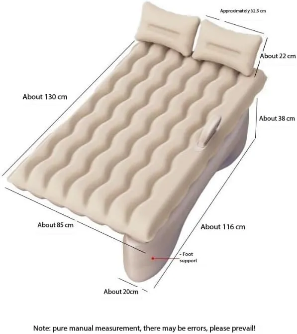 Car Air Mattress Back Seat for Audi Q5 Q7 Q3,Double Side Flocking Car Bed Portable Air Mattress Car Sleeping Mattress Car Accessories Cars Camping Bed,Black