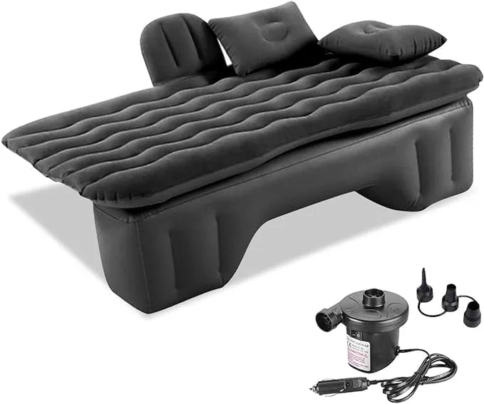 Car Air Mattress Back Seat for Audi Q5 Q7 Q3,Double Side Flocking Car Bed Portable Air Mattress Car Sleeping Mattress Car Accessories Cars Camping Bed,Black