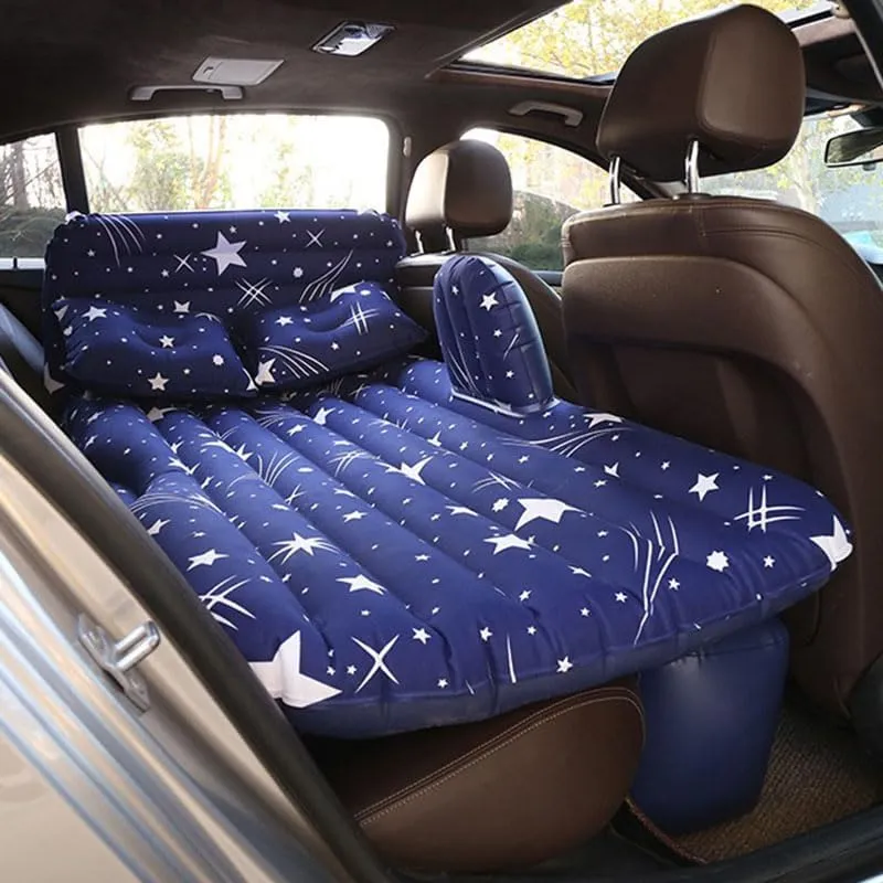 Car Air Mattress for Porsche 911 (997) 2005–2012, Inflatable Back Seat Sleeping Pad with Pump & 2 Pillows, Folding Portable Camping Bed for Travel& Road Trips,Blue