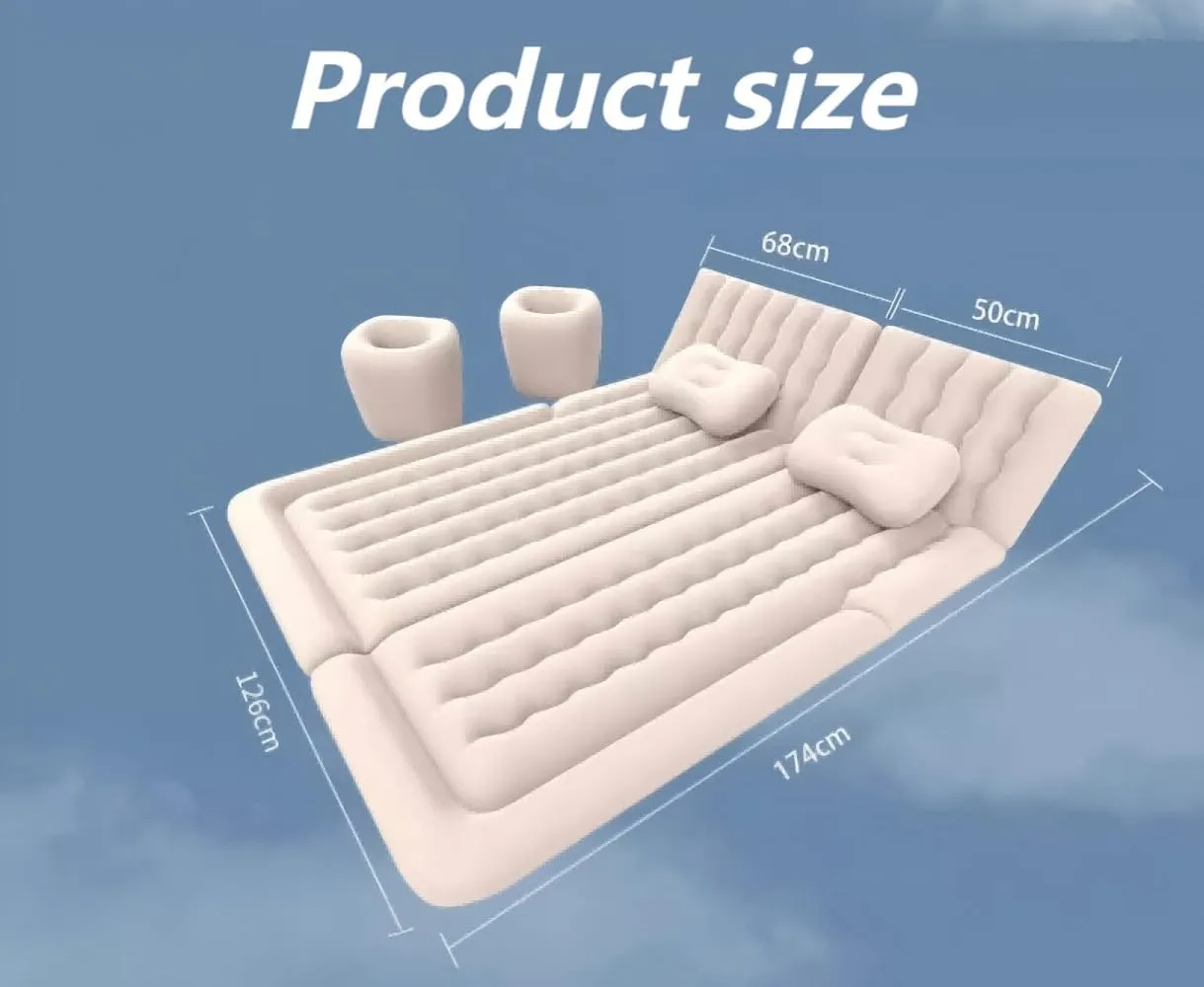 Car Air Mattress for Range Rover Sport 5Seats 2010-2013,Portable Self Inflating Cushion,Multifunctional Bed Inflatable Mat,Travel Home Sleeping Pad Cot Ideal for Road Trips Camping,Beige