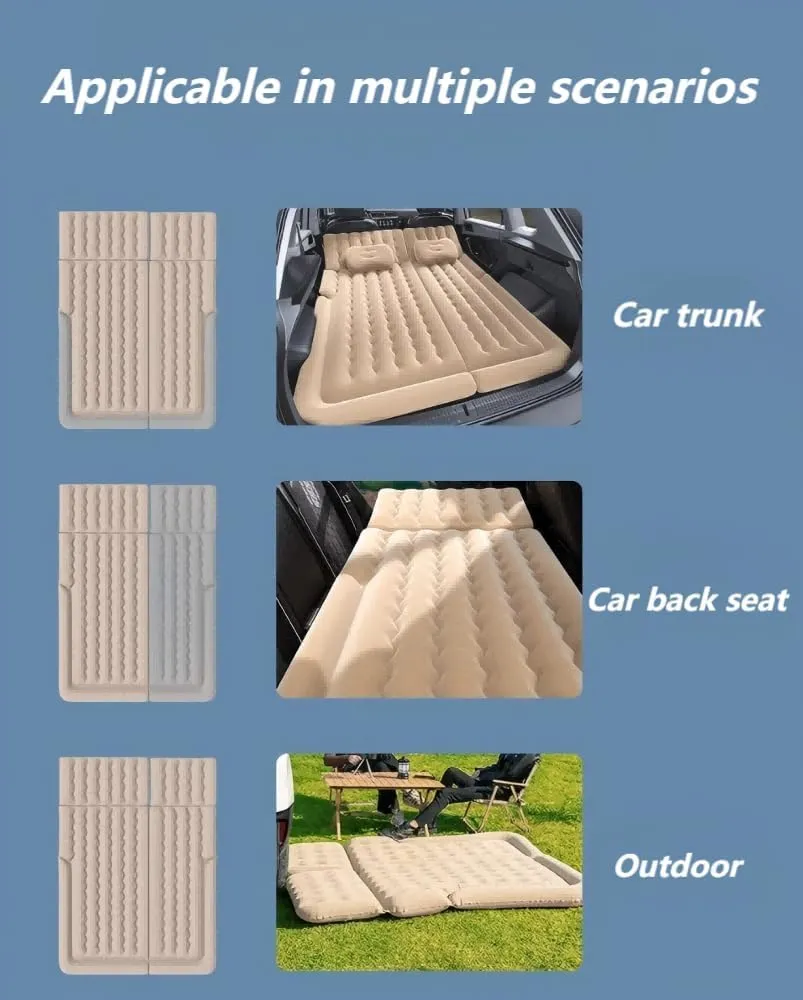 Car Air Mattress for Range Rover Sport 5Seats 2010-2013,Portable Self Inflating Cushion,Multifunctional Bed Inflatable Mat,Travel Home Sleeping Pad Cot Ideal for Road Trips Camping,Beige