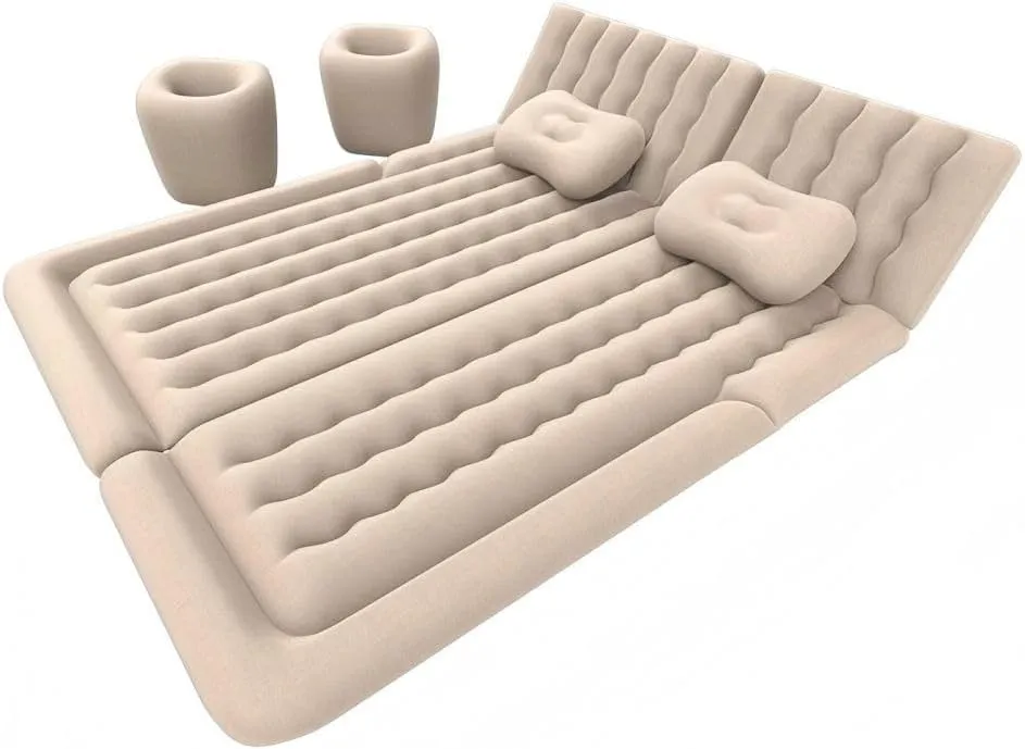 Car Air Mattress for Range Rover Sport 5Seats 2010-2013,Portable Self Inflating Cushion,Multifunctional Bed Inflatable Mat,Travel Home Sleeping Pad Cot Ideal for Road Trips Camping,Beige