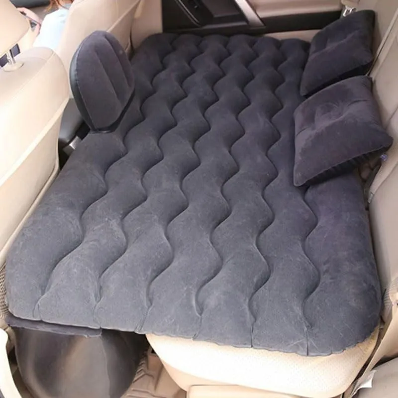 Car Air Mattress for Subaru Outback (4th Gen) 2010–2014, Inflatable Back Seat Sleeping Pad with Pump & 2 Pillows, Folding Portable Camping Bed for Travel& Road Trips,Black