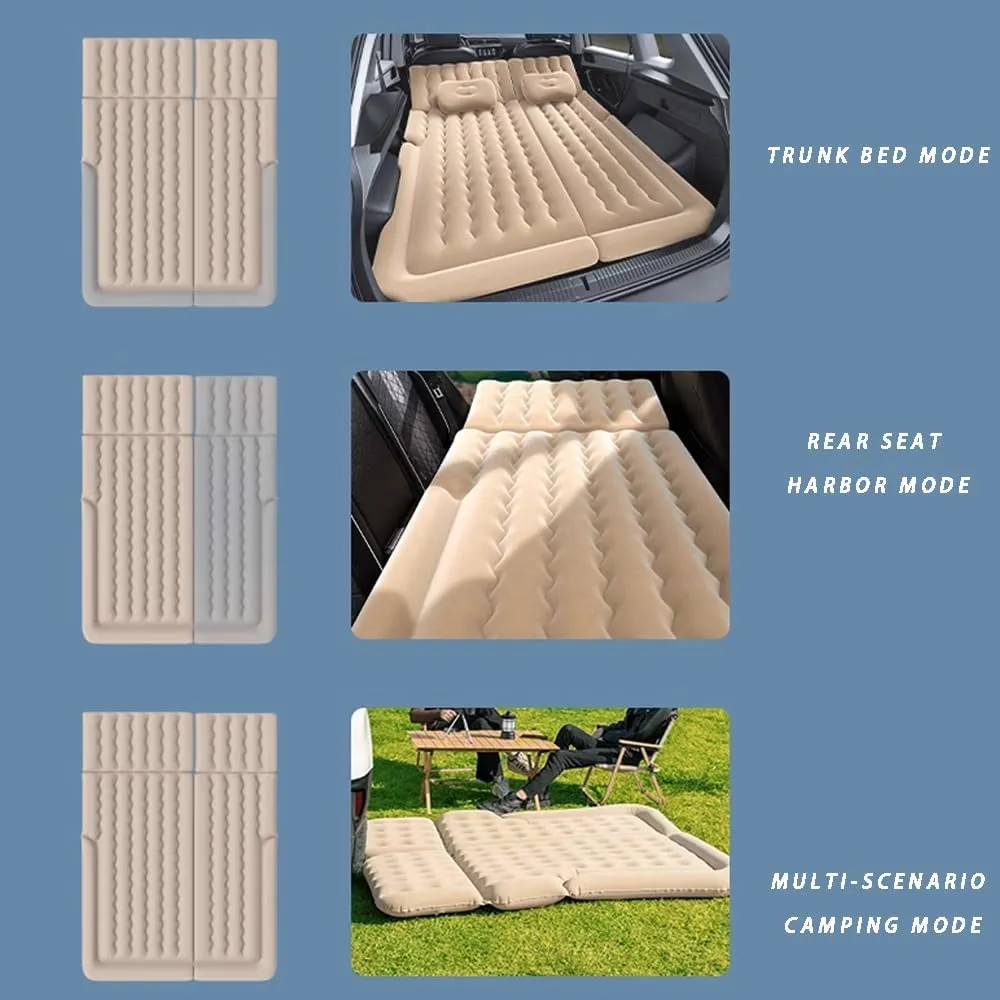 Car Bed for Dodge Grand Caravan/Durango/Challenger Charger Durango RT,Travel Inflatable Mattress Car Sleeping Beds Travel Camping Multi-Purpose Bed with Air Pump,A Gray