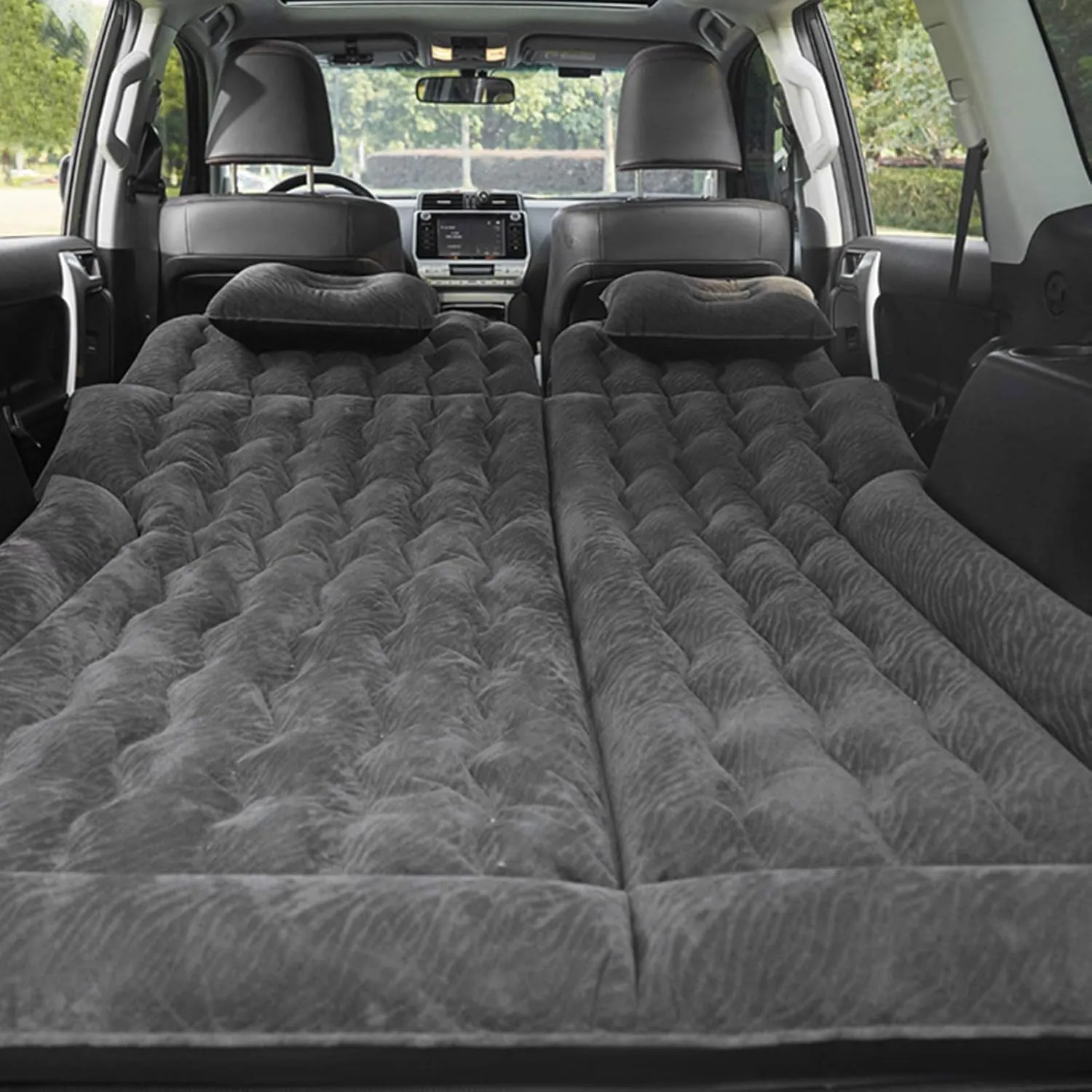 Car Bed for Ford Edge 2007-2020 2021 2022 2023 2024 2025, Portable Folding Double Car Air Mattress Trunk Airbed Sleeping Bed Traveling Car Accessories,Black