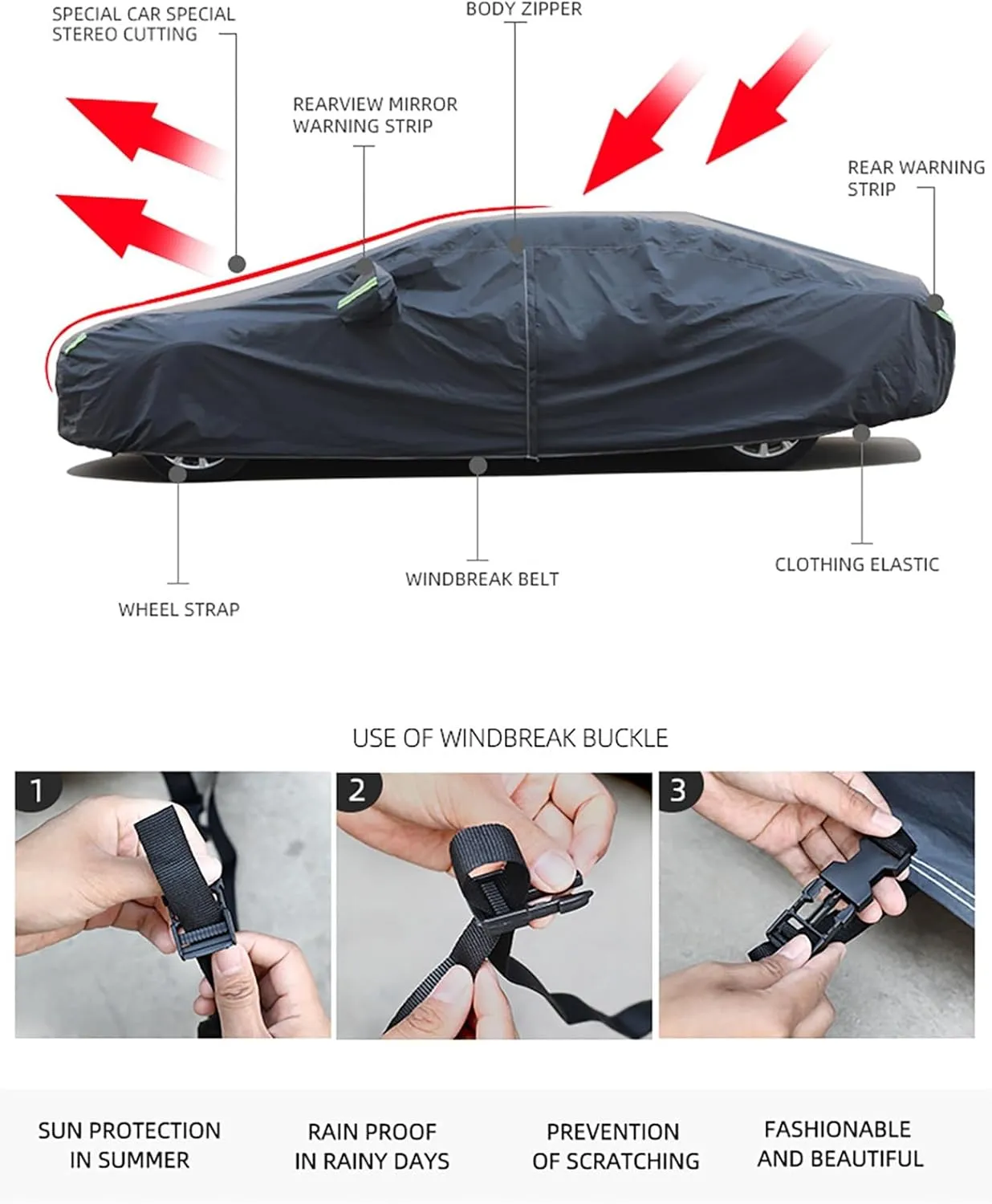 Car Cover, Car Cover Waterproof All Weather, for 2003-2024 Nissan X-Trail Car Covers for Automobiles, Outdoor Full Cover, Dust Prevention, Ultraviolet-Proof, Frost and Snow Prevention(Tekna)