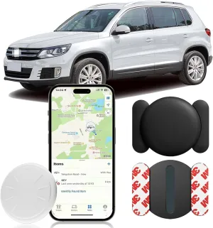 Car GPS Tracker,No Monthly Fee Car Tracker with Magnetic Case,Car Tracking Device Work with Apple Find My App(iOS Only),Real-Time Monitoring for Fleet,Van,Caravan,Motorbike,Bicycle,Car-Black,1PCS