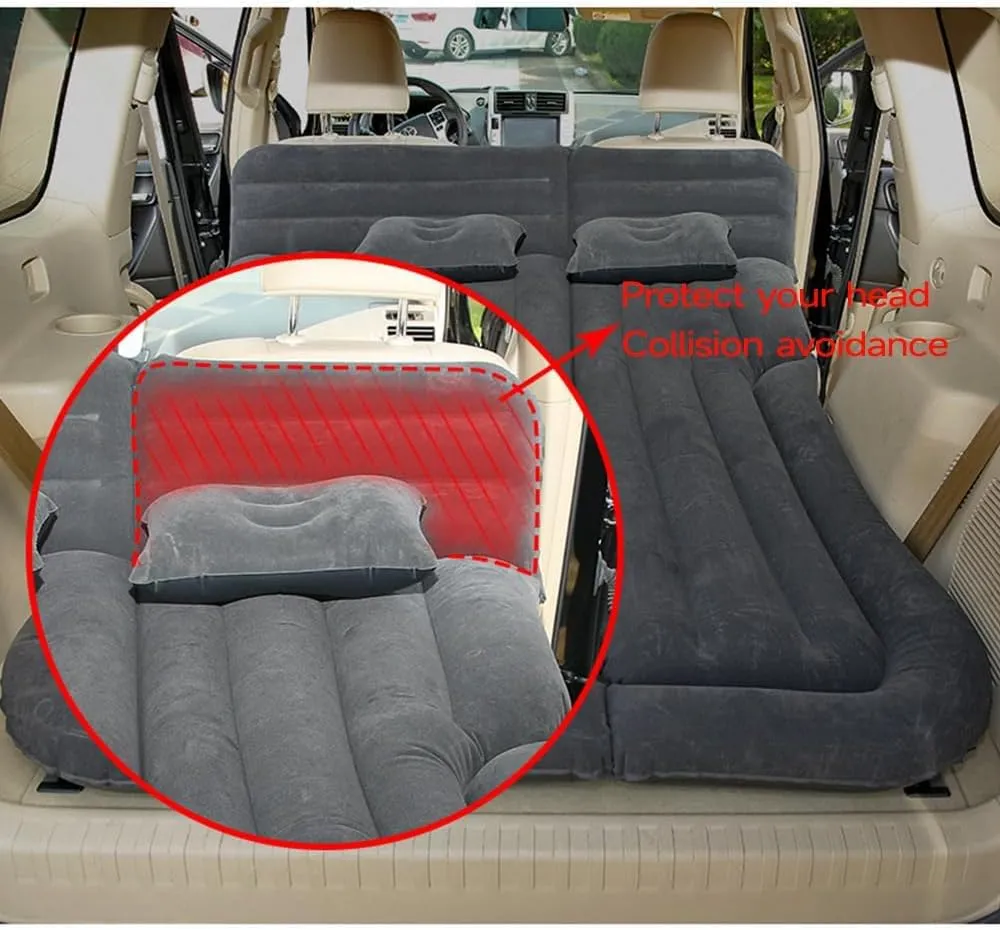Car Inflatable Mattress for Ford Bronco 2021 2022 2023 2024 Rear Trunk Air Cushion Camping Travel Folding Self Inflating Sleeping Pad Back Seat Air Mattresses,Grey1