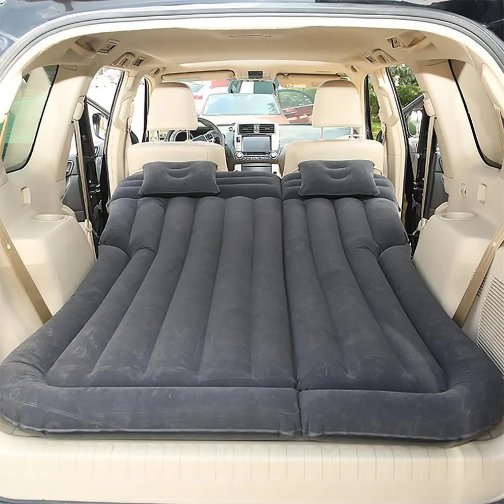 Car Inflatable Mattress for Ford Explorer 2020 2021 2022 2023 2024 Rear Trunk Air Cushion Camping Travel Folding Self Inflating Sleeping Pad Back Seat Air Mattresses,Black
