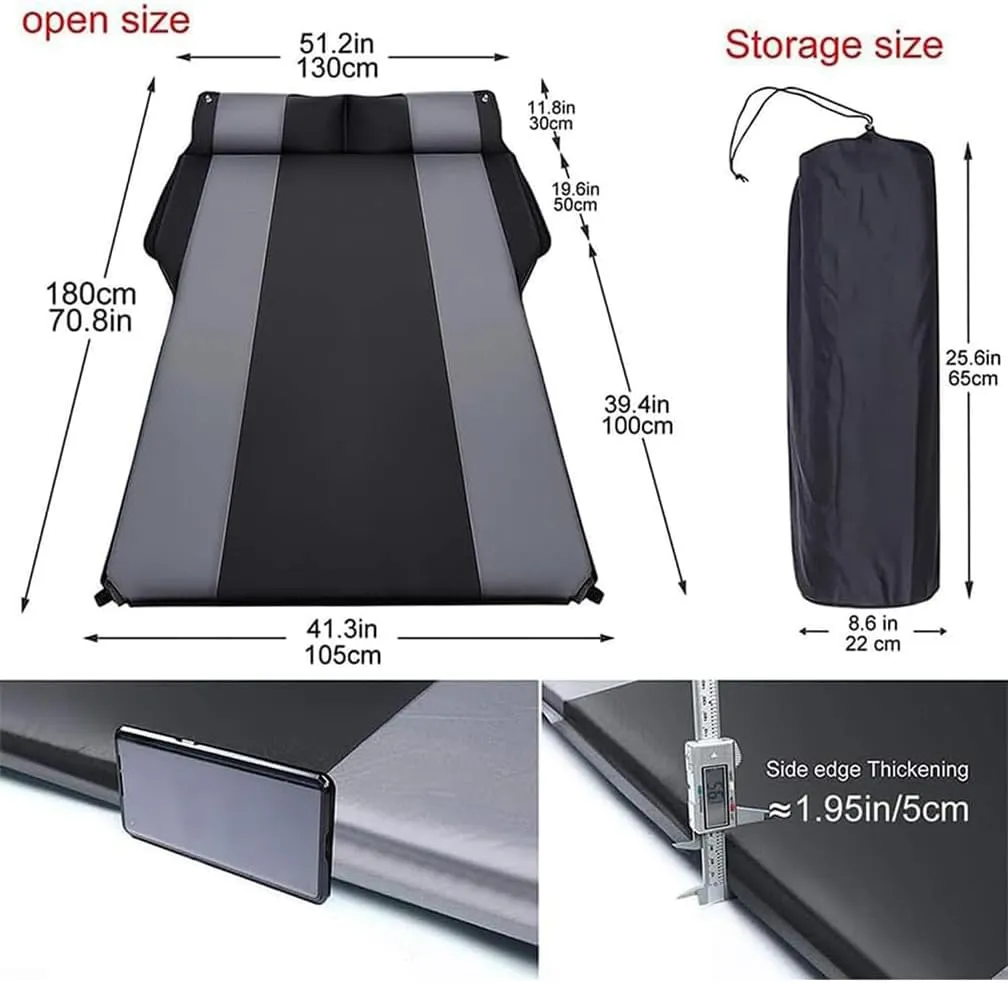 Car Inflatable Mattress, for Jeep Wrangler JL Unlimited 4-Door 2018-2024 Outdoor Camping Travel Portable Sleeping Pad AdjustableWear Resistant, Auto Accessories,D-Green