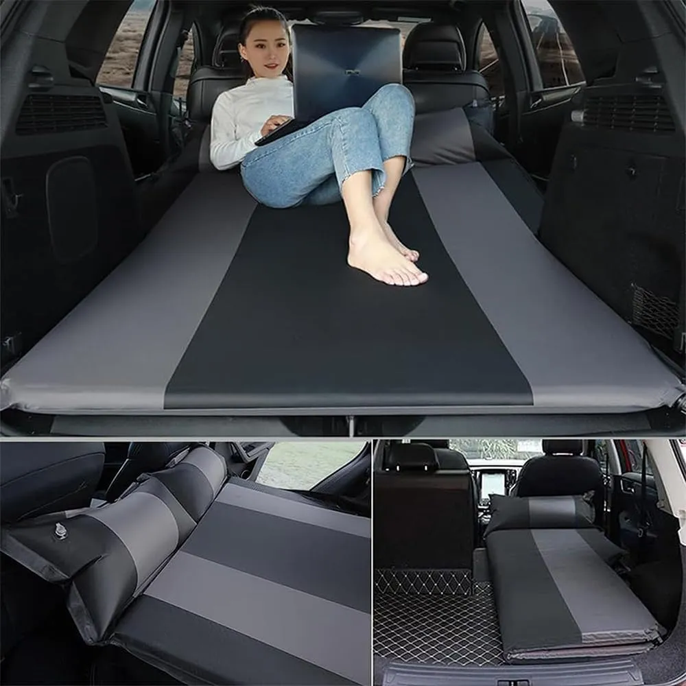 Car Inflatable Mattress for Kia EV6 2022 2023 2024 2025 Self Inflating Sleeping Pad Thickened Air Bed Cushion Camping Travel Mattress Multifunctional,Black