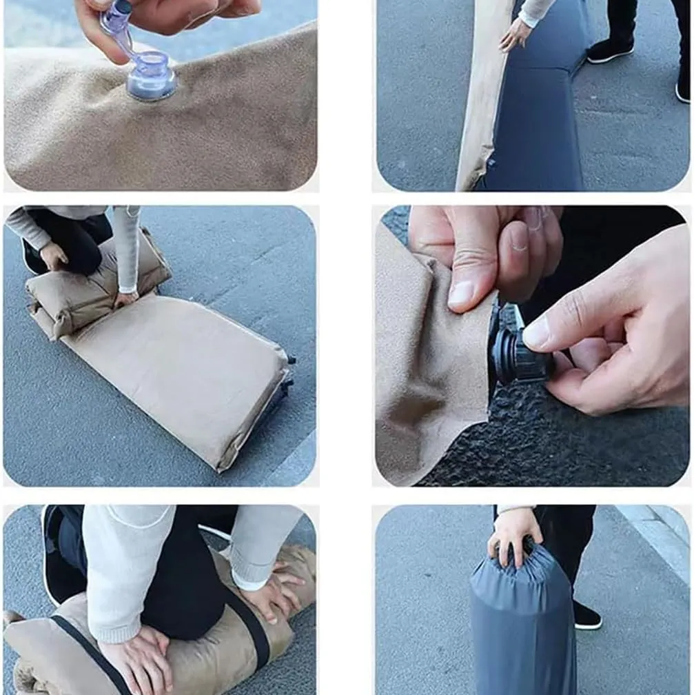 Car Inflatable Mattress, for Toyota Grand Highlander 7 Seater 2024-2025 Outdoor Camping Travel Portable Sleeping Pad AdjustableWear Resistant, Auto Accessories,D-Grey