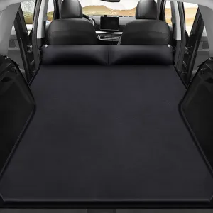 Car Inflatable Mattress for Toyota Sequoia 2023-2024 Portable Air Sleeping Bed with Pillow Camping Travel Cot Inflatable Trunk Sleeping Pad,Black