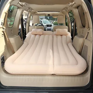 Car Inflatable Mattress for Volkswagen VW Transporter 2003-2019 2020 2021 2022 2023 Rear Trunk Air Cushion Camping Travel Folding Self Inflating Sleeping Pad Back Seat Air Mattresses,Beige