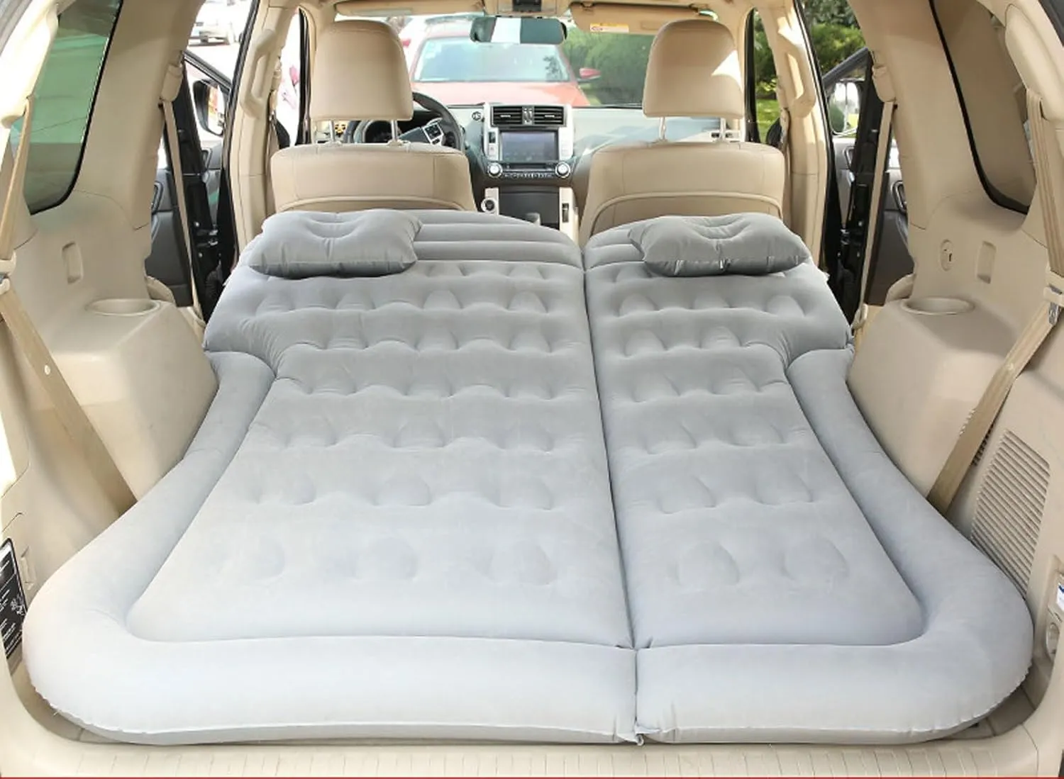 Car Mattress for Dodge Durango 2004-2018 2019 2020 2021 2022 2023 2024, Portable Multifunctiona Outdoor Travel Nflatable Bed with Air Pump and Storage Bag Accessories,Grey