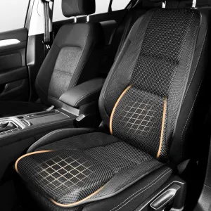 Car Seat Cushion - Memory Foam Car Seat Pad with Breathable Mesh, Relief Back Pain, Universal Fit, Easy to Install, Cushion Set for SUV/Truck/Car – Black