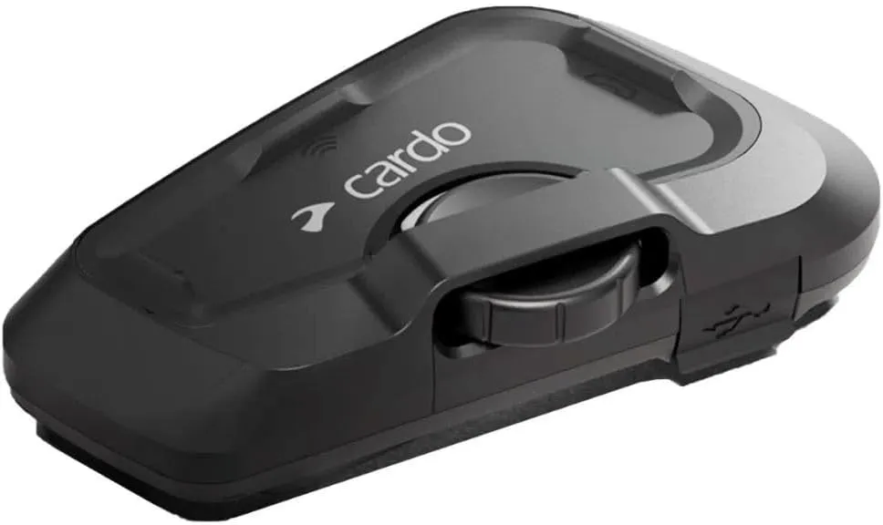 Cardo Systems FREECOM 2X Motorcycle 2-Way Bluetooth Communication System Headset - Black, Single Pack