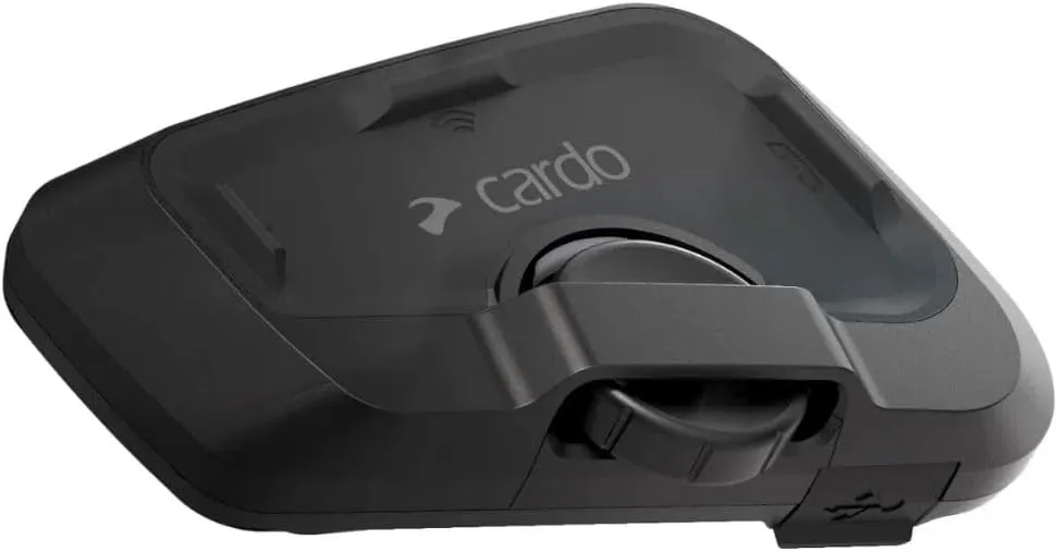Cardo Systems FREECOM 2X Motorcycle 2-Way Bluetooth Communication System Headset - Black, Single Pack