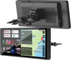 CARPURIDE Wireless CarPlay & Android Auto 4 64GB 8-Core, Online & Offline GPS Navigation 10.26 inch Car Play Screen, G00GLE Play, Netflix, Mirror Link, Bluetooth, GPS-Antenne, Backup Cam