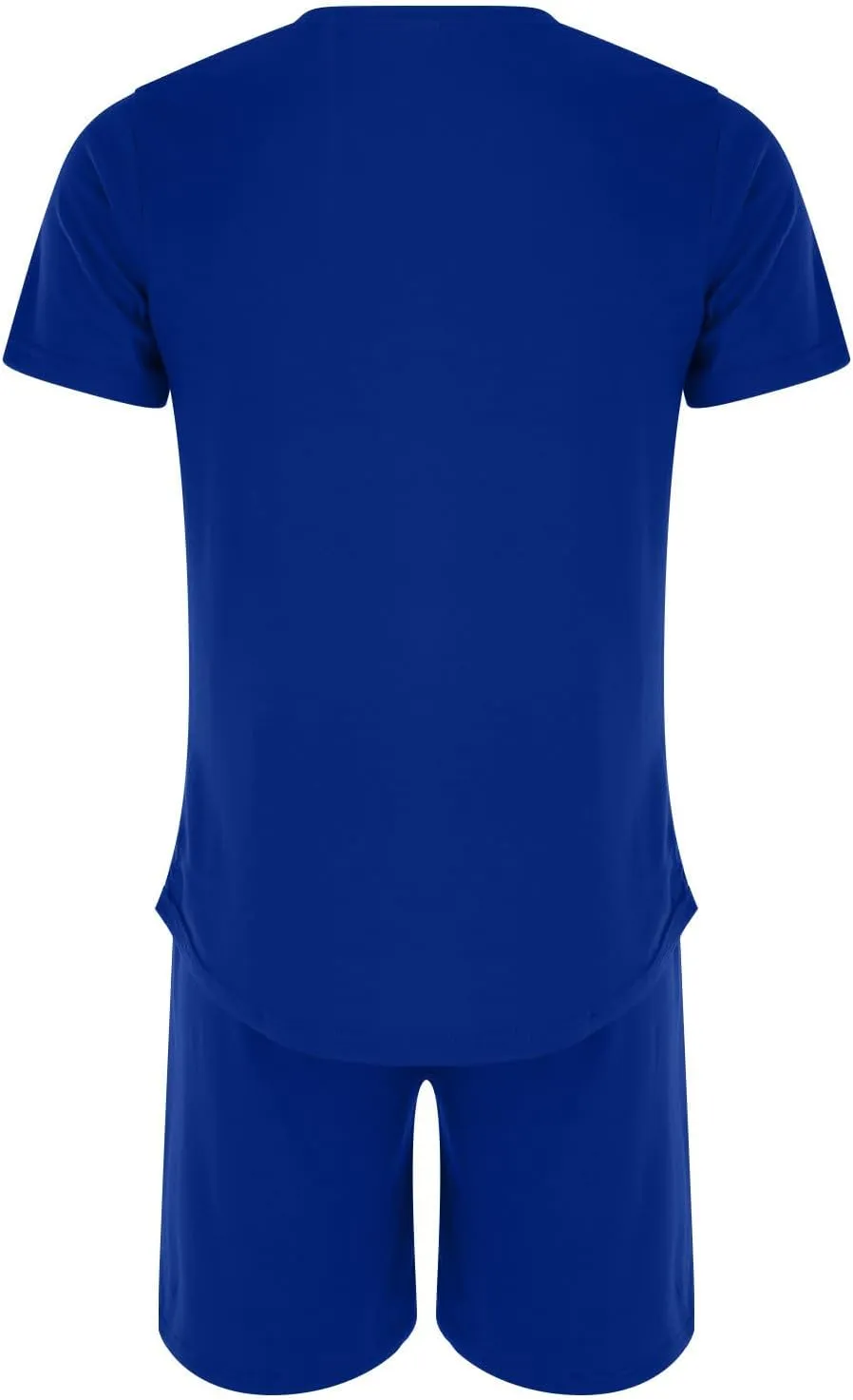 Casual 2 Piece Tracksuits for Men Slim Fit Crewneck Short Sleeve Shirt and Drawstring Shorts Sets Solid Curved Hem Outfits