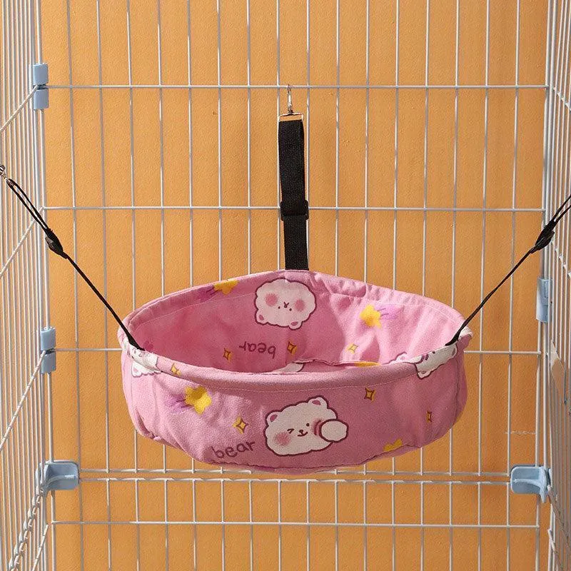 Cat Hammock for Cage 4 Color Adjustable Summer Bed