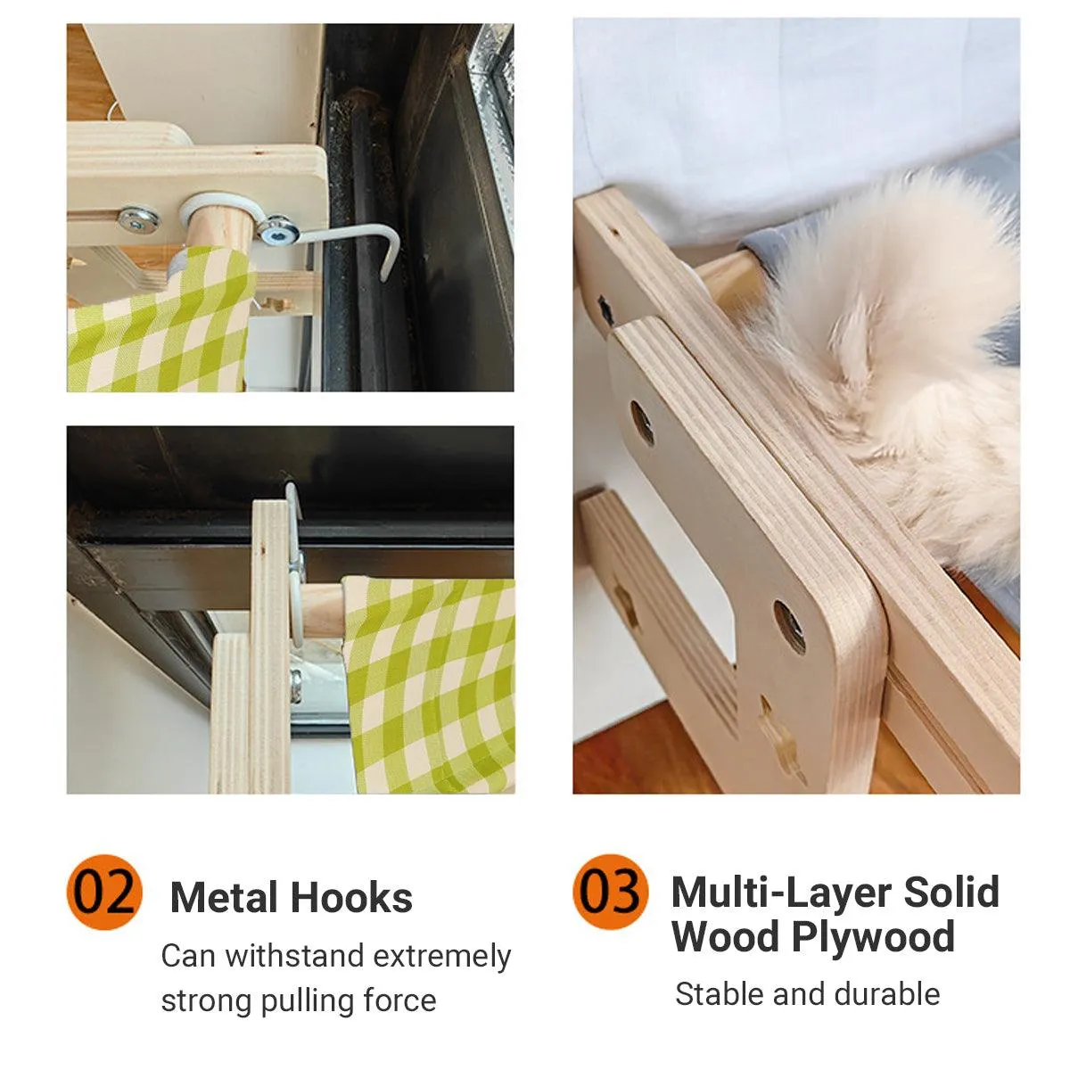 Cat Hanging Bed Window Side Hammock Pet Bed Comfortable Sleeping Resting Spot